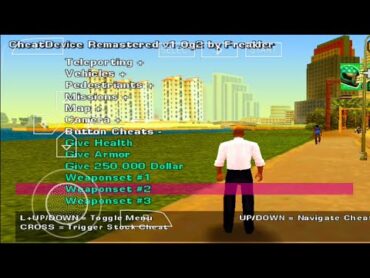 GTA Vice City Stories: Cheat Device Remastered Weapon Sets1