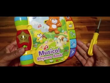 How to change the batteries for Vtech Musical Rhymes Book