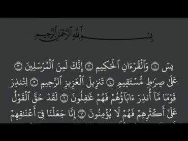 سورة يس مكتوبة كاملة بالخط العثماني بدون صوت للقراءة والحفظ