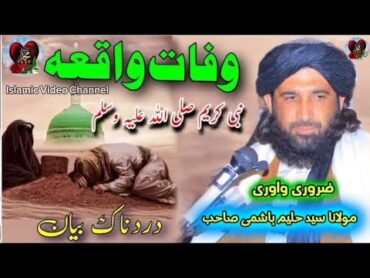 Maulana Haleem Syed Hashmi Sab Bayan Wafat Waqa 2025  مولانا حلیم سید ہاشمی بیان وفات واقعہ