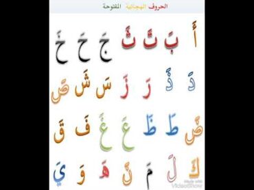 الحروف الهجائية المفتوحة من كتاب التأسيس السليم