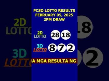 Lotto Result Today 2pm draw February 05, 2025 shorts