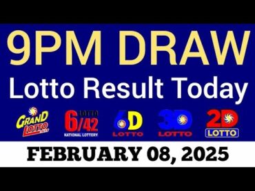 Lotto Result Today 9pm Draw February 8, 2025 Swertres Ez2 PCSO Live Result