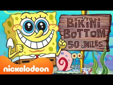 Bob l&39;éponge  Visite de Bikini Bottom 🏝️ avec Bob l’éponge !  Compilation de 60 minutes  France