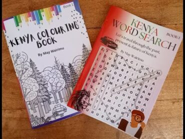 Kenya Word Search and Kenya Colouring Book for sale