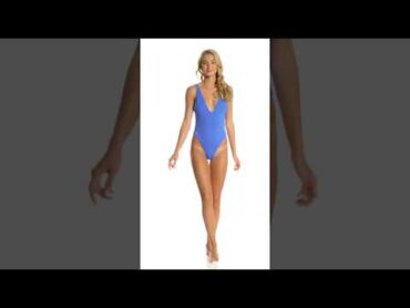 Maaji Swimwear Bluescreen Plunge Reversible One Piece Swimsuit  SwimOutlet.com